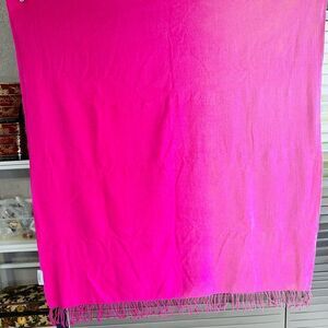 La Perla Pink Gradient Fringe Wrap Scarf